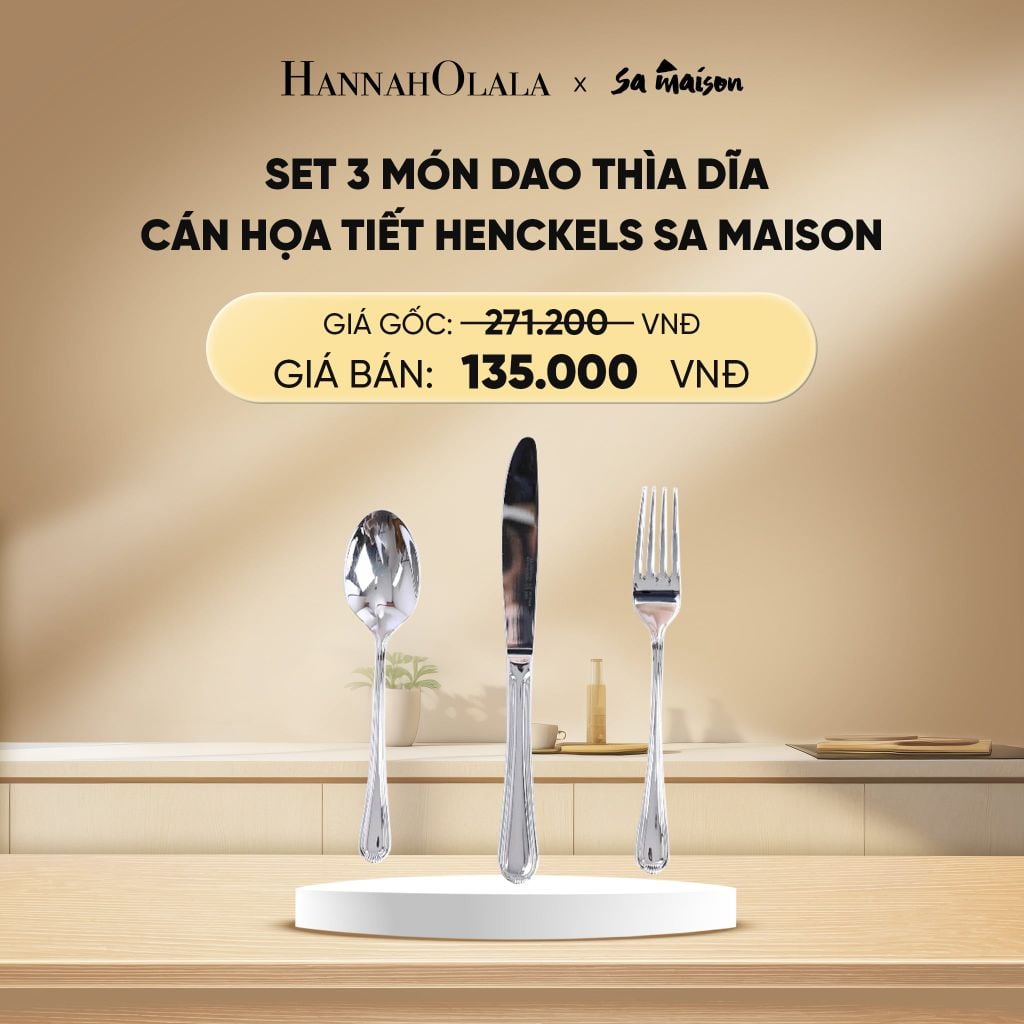  DEAL 14: SET 3 MÓN DAO THÌA DĨA CÁN HỌA TIẾT 