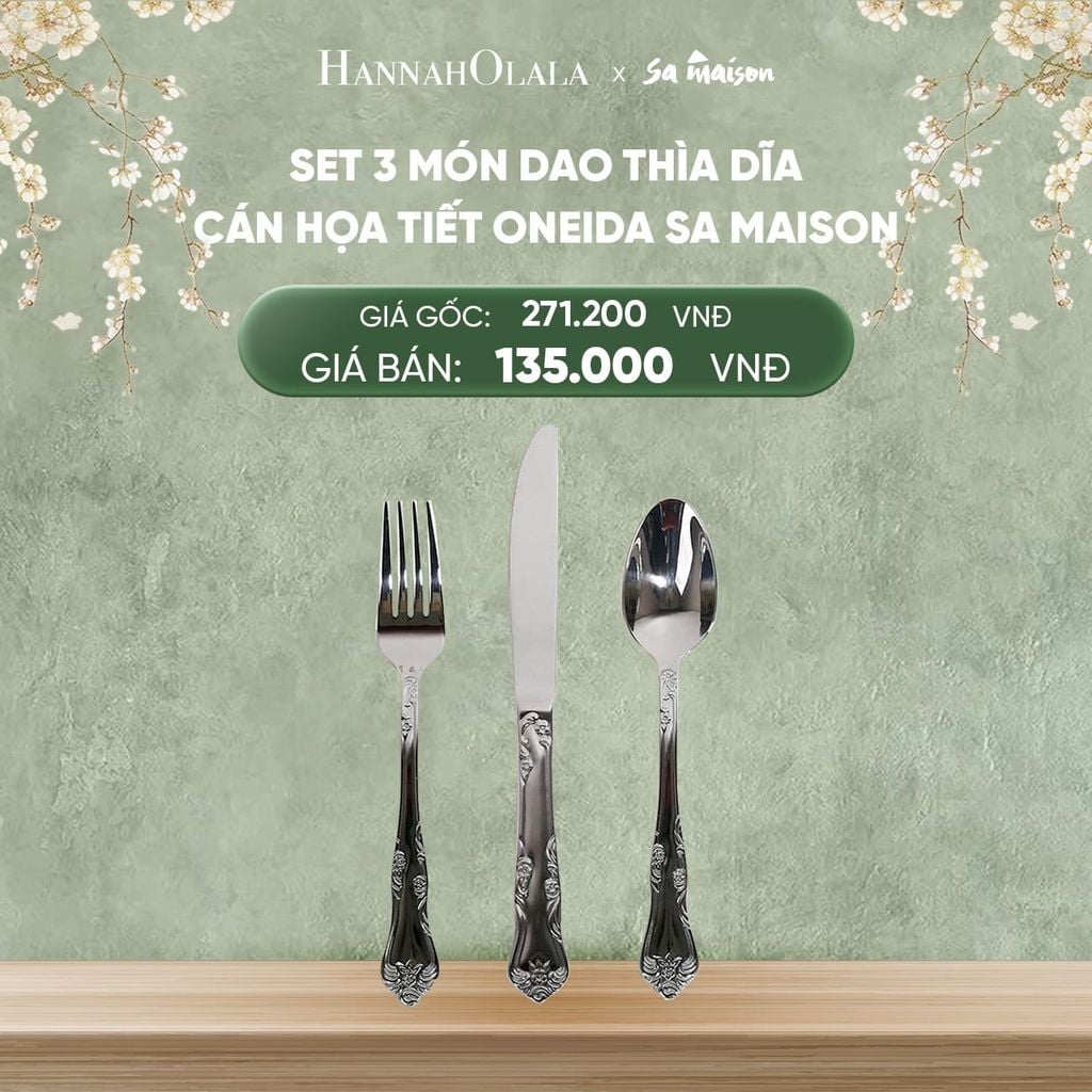  DEAL 14: SET 3 MÓN DAO THÌA DĨA CÁN HỌA TIẾT 