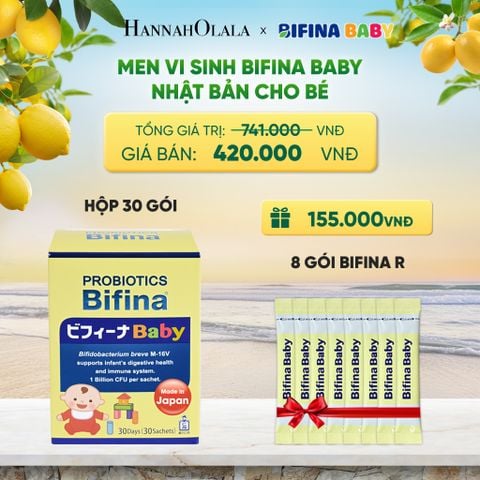  MEN VI SINH BIFINA BABY NHẬT BẢN CHO BÉ HỘP 30 GÓI - DEAL 1 