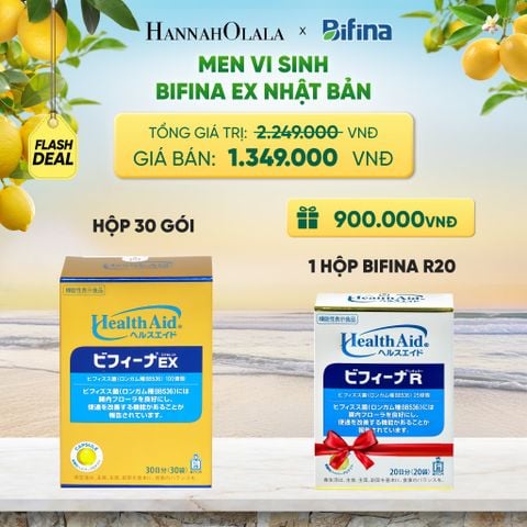  [FLASH DEAL] MEN VI SINH BIFINA EX NHẬT BẢN HỘP 30 GÓI - A1942 
