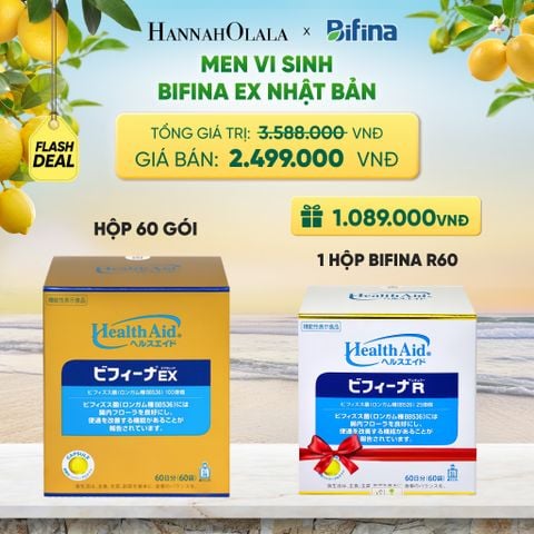  [FLASH DEAL] MEN VI SINH BIFINA EX HỘP 60 GÓI - A1943 