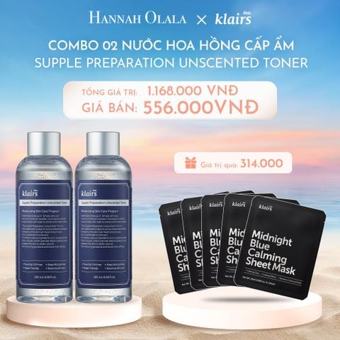  C259_DEAL 2:COMBO 2 NƯỚC HOA HỒNG SUPPLE PREPARATION TONER 180ML 