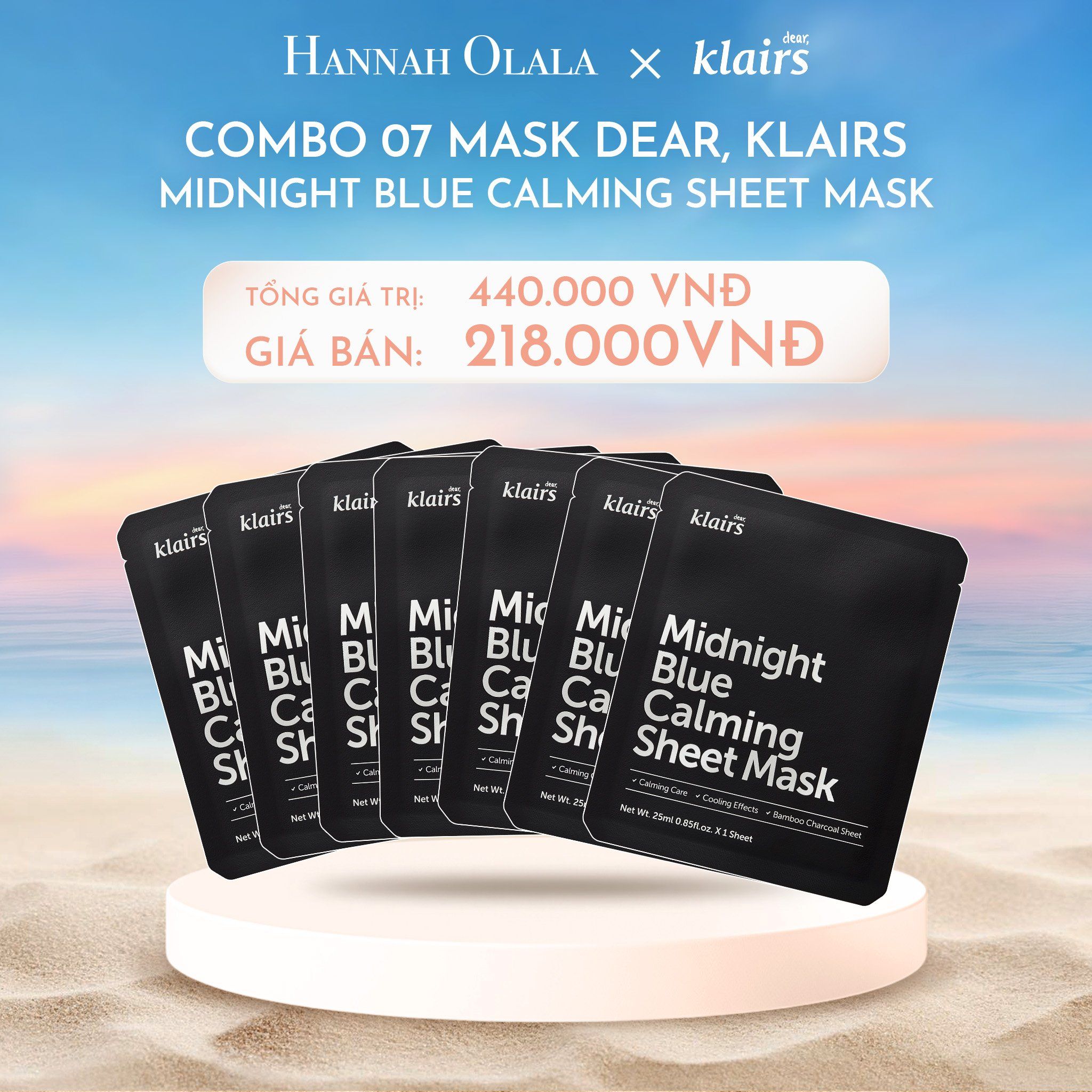  C260_DEAL 3: COMBO 7 MẶT NẠ GIẤY MIDNIGHT BLUE CALMING SHEET MASK 