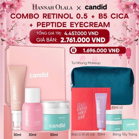  A1668_DEAL 16:  RETINOL 0.5 & B5 CICA & KEM MẮT PEPTIDE BỘ BA LÀM MỜ NẾP NHĂN VÀ DƯỠNG ẨM PHỤC HỒI CHUYÊN SÂU 