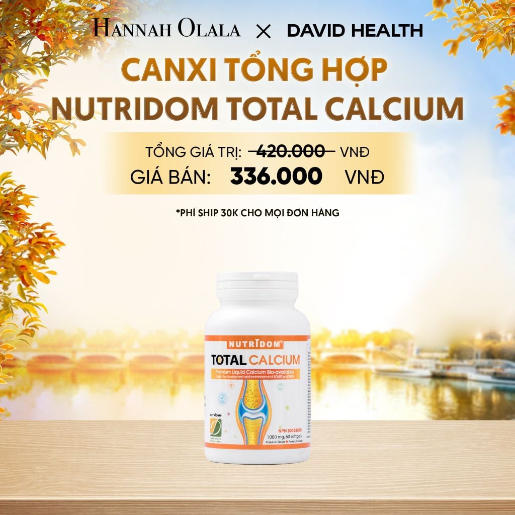  CANXI TỔNG HỢP -NUTRIDOM CALCIUM (60 VIÊN) - DEAL 8 - E1145 