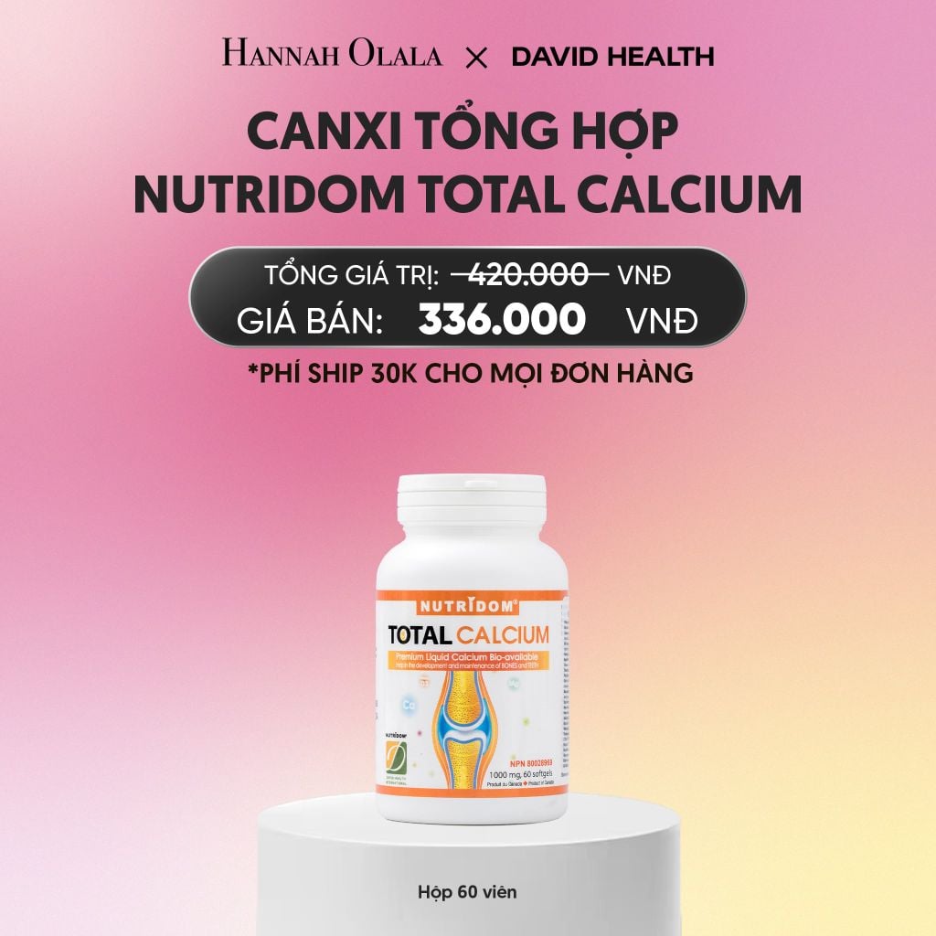  CANXI TỔNG HỢP -NUTRIDOM CALCIUM (60 VIÊN)_A1871 