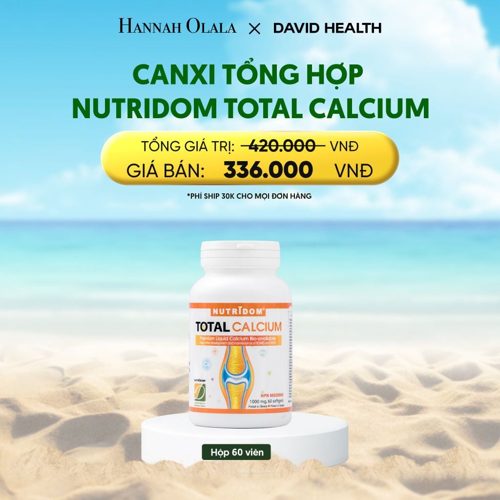  DEAL 8: CANXI TỔNG HỢP -NUTRIDOM CALCIUM (60 VIÊN) 