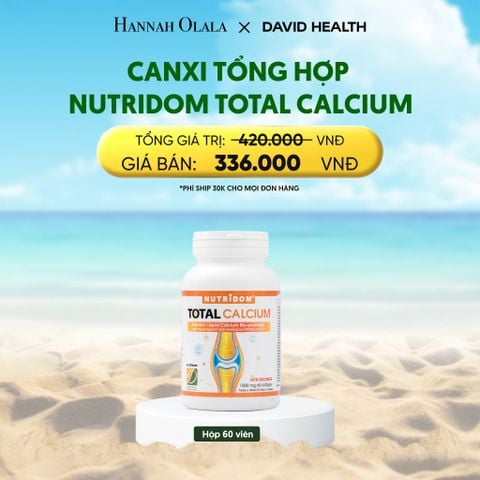 DEAL 8: CANXI TỔNG HỢP -NUTRIDOM CALCIUM (60 VIÊN) 