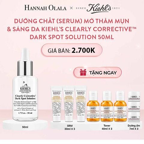  E857_DEAL 1: DƯỠNG CHẤT (SERUM) LÀM SÁNG DA & MỜ THÂM MỤN KIEHL'S CLEARLY CORRECTIVE™ DARK SPOT SOLUTION 50ML 