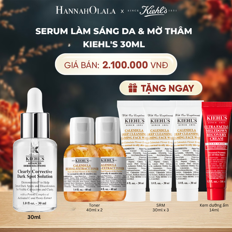  DƯỠNG CHẤT (SERUM) VITAMIN C GIÚP DA TRÔNG CĂNG BÓNG SAU 7 NGÀY KIEHL'S CLEARLY CORRECTIVE™ DARK SPOT SOLUTION 30ML 