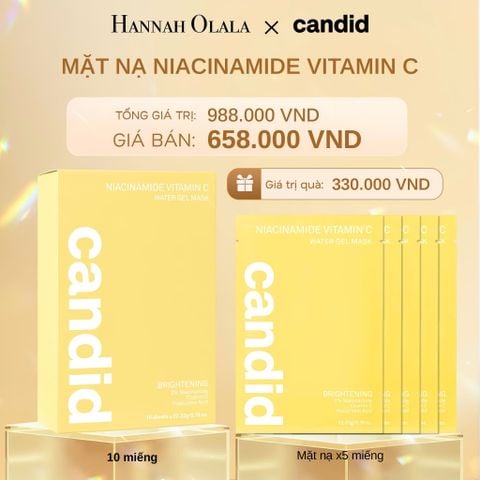  DEAL 17: HỘP 10 MIẾNG MẶT NẠ DƯỠNG SÁNG NIACINAMIDE VITAMIN C 