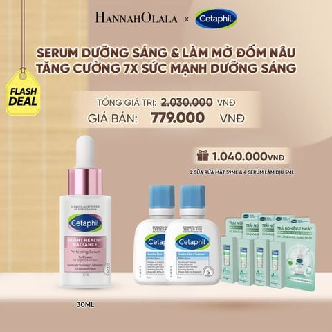  TINH CHẤT LÀM SÁNG DỊU LÀNH CHO DA NHẠY CẢM CETAPHIL BRIGHT HEALTHY RADIANCE SERUM 30ML DEAL 15: - A1194 