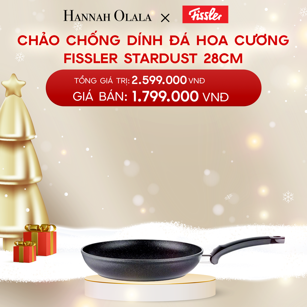  A914_DEAL 1: CHẢO CHỐNG DÍNH ĐÁ HOA CƯƠNG FISSLER STARDUST – SX TẠI ĐỨC 