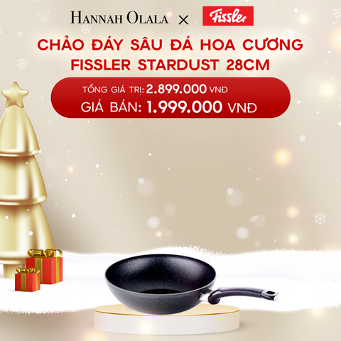  A916_DEAL 2: CHẢO ĐÁY SÂU ĐÁ HOA CƯƠNG FISSLER STARDUST 28CM – SX TẠI ĐỨC 