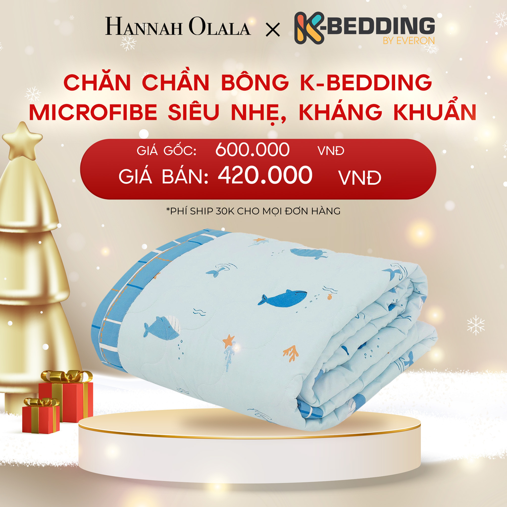  DEAL 4: CHĂN CHẦN BÔNG KBEDDING MICROFIBER SIÊU NHẸ, KHÁNG KHUẨN 