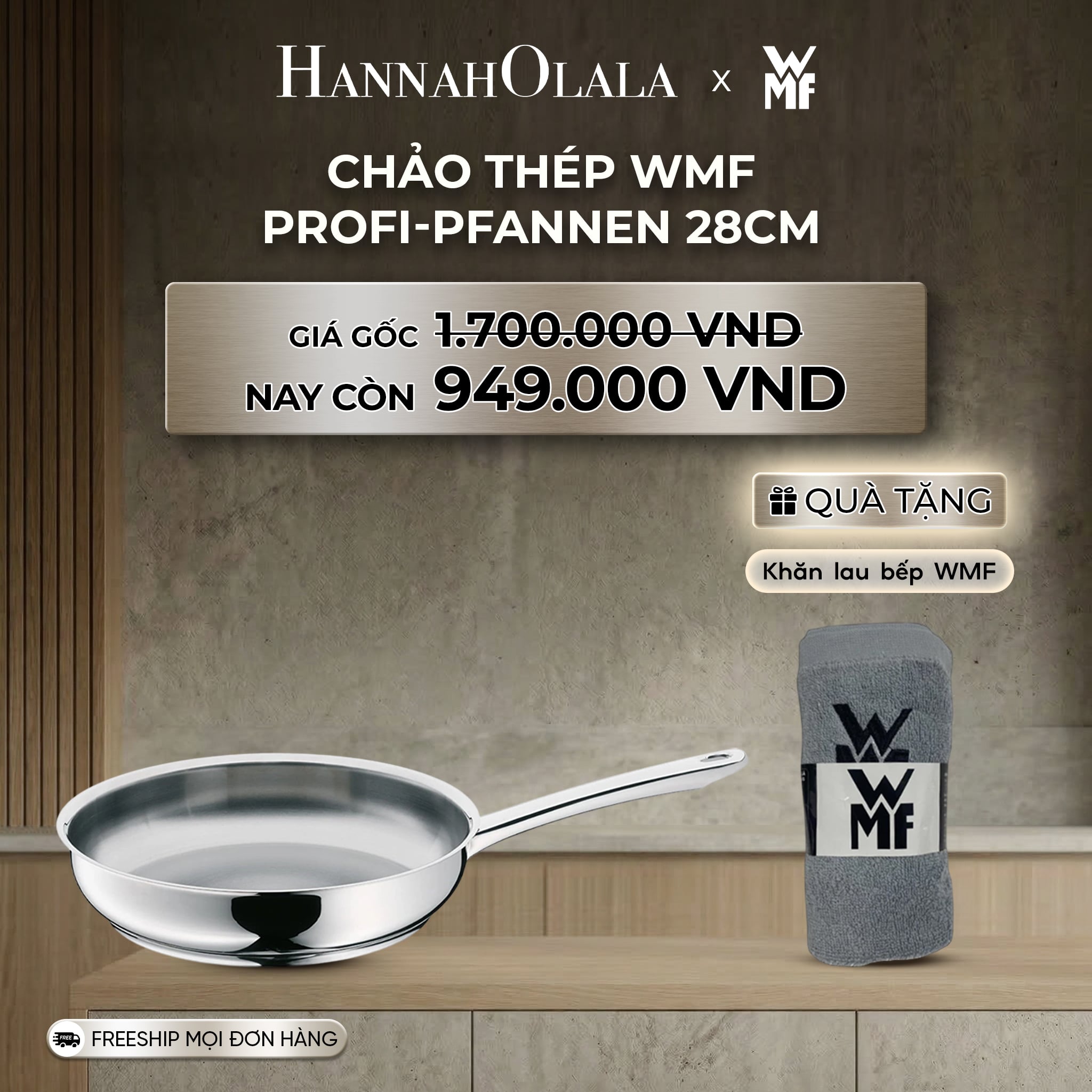 B170_deal 3: chảo thép wmf profi-pfannen 28cm