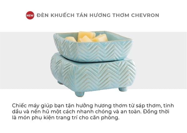  A946_DEAL 2: MUA MÁY KTHT 2IN1 CHEVRON/ HORIZON TẶNG 1 HỘP SÁP VIÊN CANDLE WARMERS VÀ TẶNG 2 TINH DẦU 4HOME 10ML 