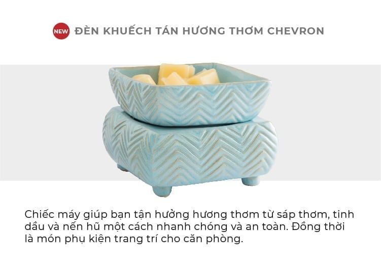  A946_DEAL 2: MUA MÁY KTHT 2IN1 CHEVRON/ HORIZON TẶNG 1 HỘP SÁP VIÊN CANDLE WARMERS VÀ TẶNG 2 TINH DẦU 4HOME 10ML 