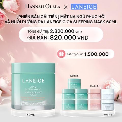  E130: DEAL 12: [PHIÊN BẢN CẢI TIẾN] MẶT NẠ NGỦ PHỤC HỒI VÀ NUÔI DƯỠNG DA LANEIGE CICA SLEEPING MASK 60ML - [GIAO HÀNG TỪ 03/10] 