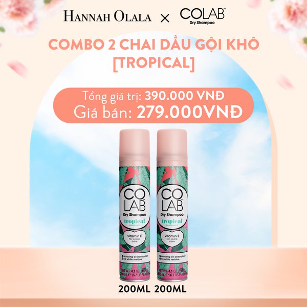  A202_DEAL 6B: COMBO 2 CHAI DẦU GỘI KHÔ 200ML [TROPICAL] 