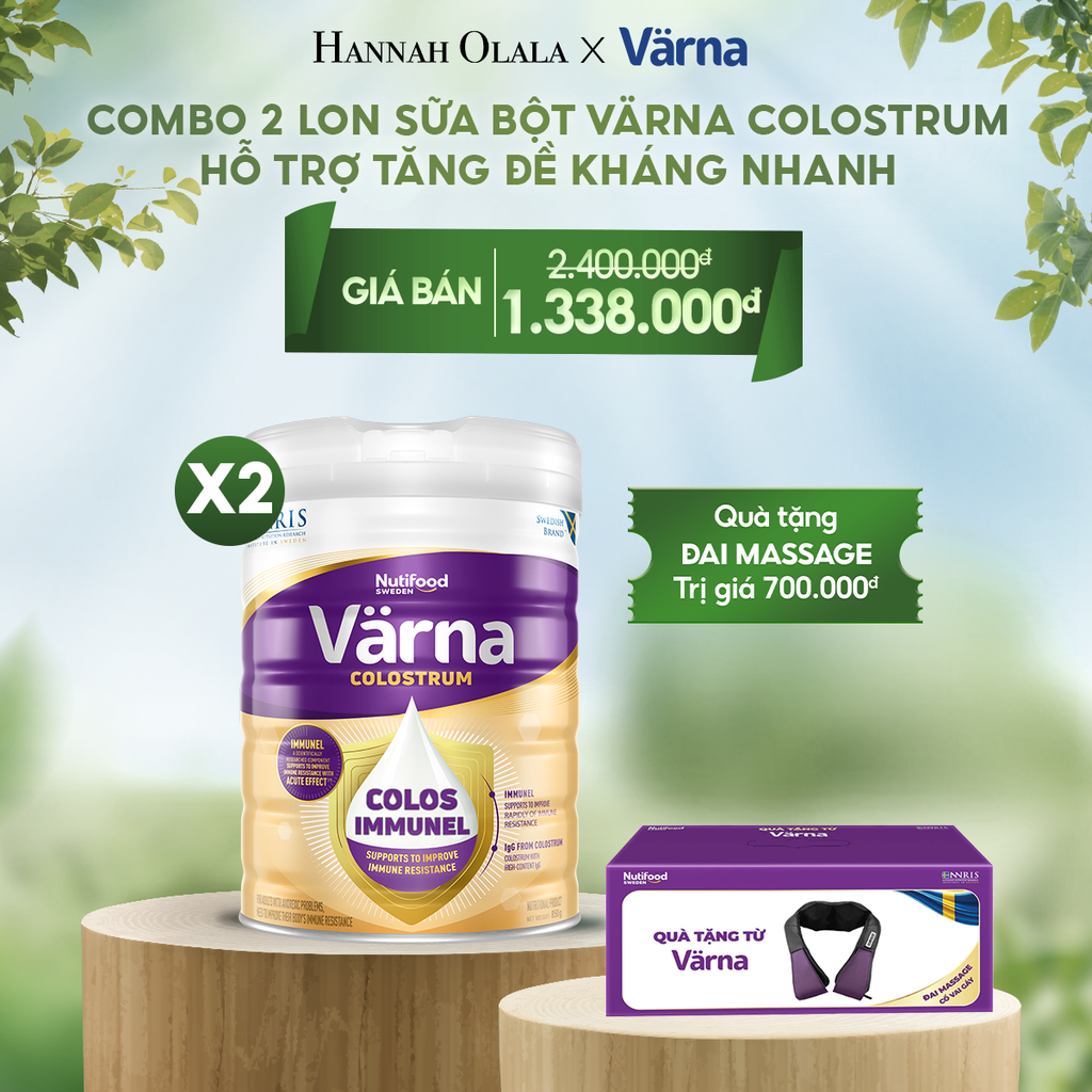  T37_DEAL 8: COMBO 2 LON SỮA BỘT VARNA COLOSTRUM LON 850G - HỖ TRỢ TĂNG ĐỀ KHÁNG 