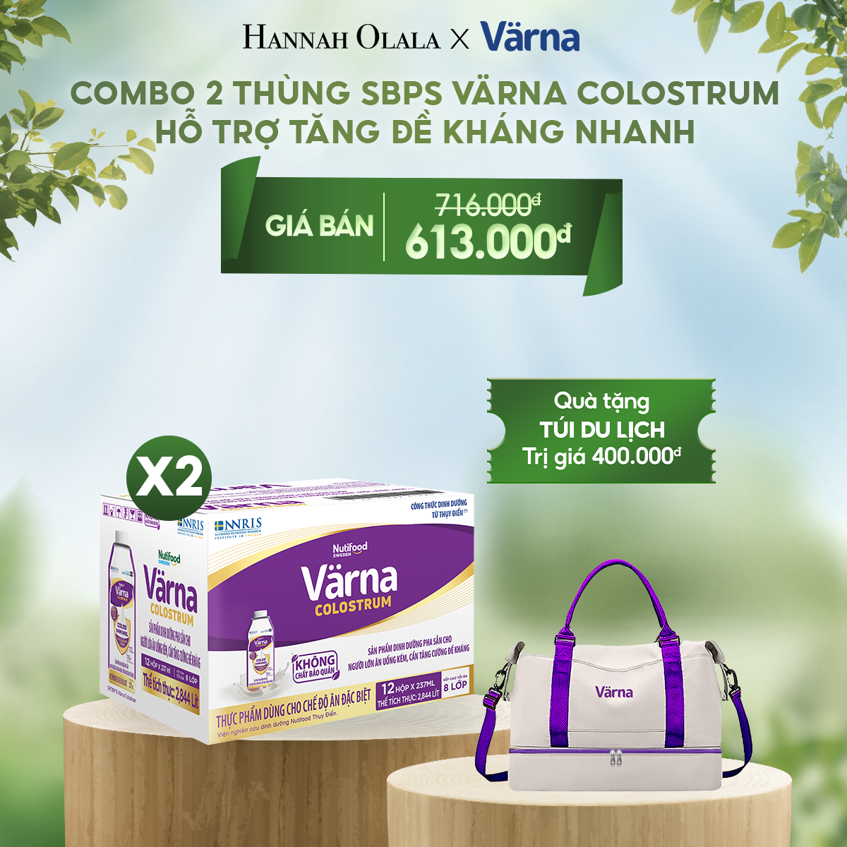  T31_DEAL 5: COMBO 2 THÙNG SỮA BỘT PHA SẴN VARNA COLOSTRUM HỘP GIẤY (24 HỘP X 237ML) 