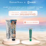  C208_DEAL 6: KEM ĐÁNH RĂNG MARVIS WHITENING MINT 85ML + KEM ĐÁNH RĂNG MARVIS KHÁC 