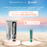  C208_DEAL 6: KEM ĐÁNH RĂNG MARVIS WHITENING MINT 85ML + KEM ĐÁNH RĂNG MARVIS KHÁC 