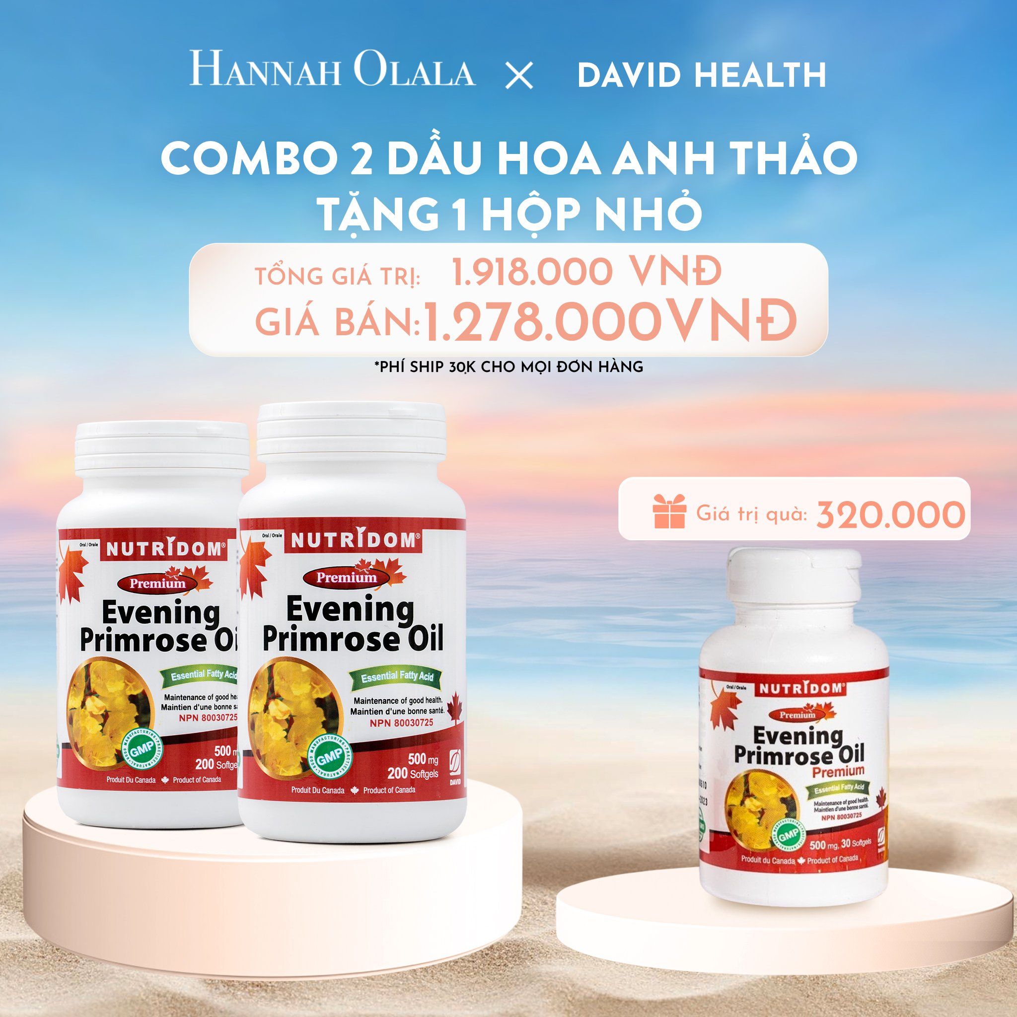 C504_DEAL 4: [FLASH DEAL]  MUA 2 HỘP DẦU HOA ANH THẢO CHIỀU 200 VIÊN 