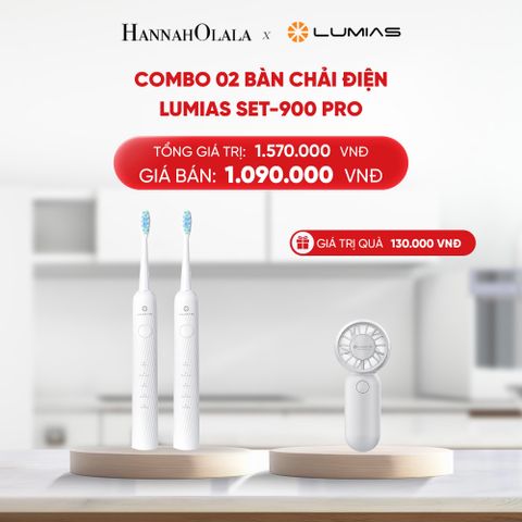  DEAL 4: COMBO 02 BÀN CHẢI ĐIỆN LUMIAS SET-900 PRO 