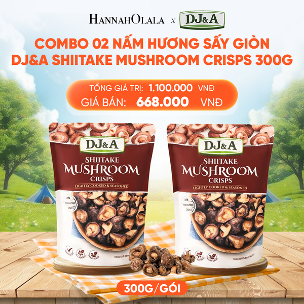  COMBO 02 NẤM HƯƠNG SẤY GIÒN DJ&A SHIITAKE MUSHROOM CRISPS 300G - DEAL 2_E36 