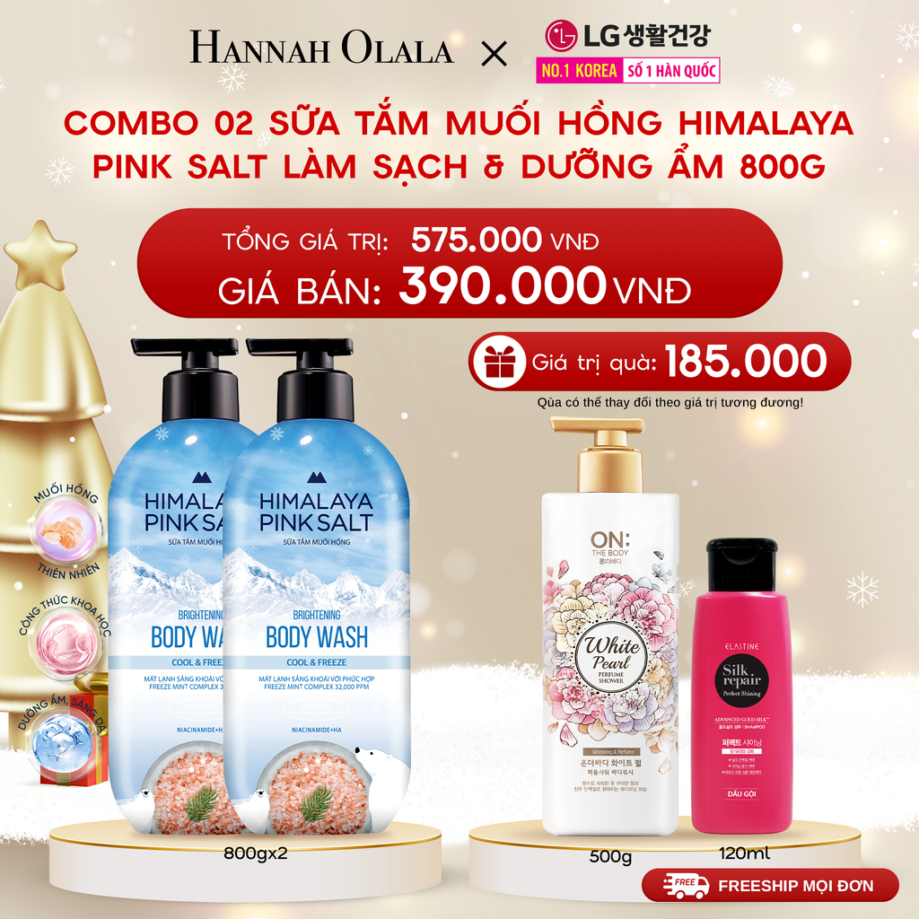  DEAL 10_BK: [PRE-ORDER GIAO SAU 6.12] COMBO 2 SỮA TẮM MUỐI HỒNG HIMALAYA PINK SALT MÁT LẠNH & THƯ GIÃN 800G 