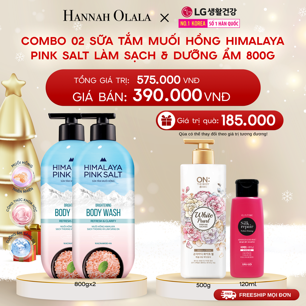  DEAL 10_BK: [PRE-ORDER GIAO SAU 6.12] COMBO 2 SỮA TẮM MUỐI HỒNG HIMALAYA PINK SALT MÁT LẠNH & THƯ GIÃN 800G 