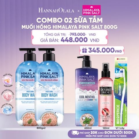  COMBO 02 SỮA TẮM MUỐI HỒNG HIMALAYA PINK SALT TƯƠI MÁT VÀ SẢNG KHOÁI 800G - L097 