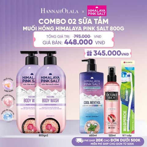  COMBO 02 SỮA TẮM MUỐI HỒNG HIMALAYA PINK SALT TƯƠI MÁT VÀ SẢNG KHOÁI 800G - L097 