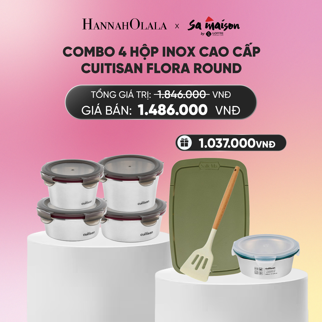  DEAL 14: HỘP INOX 304 CAO CẤP CUITISAN FLORA ROUND_A593 