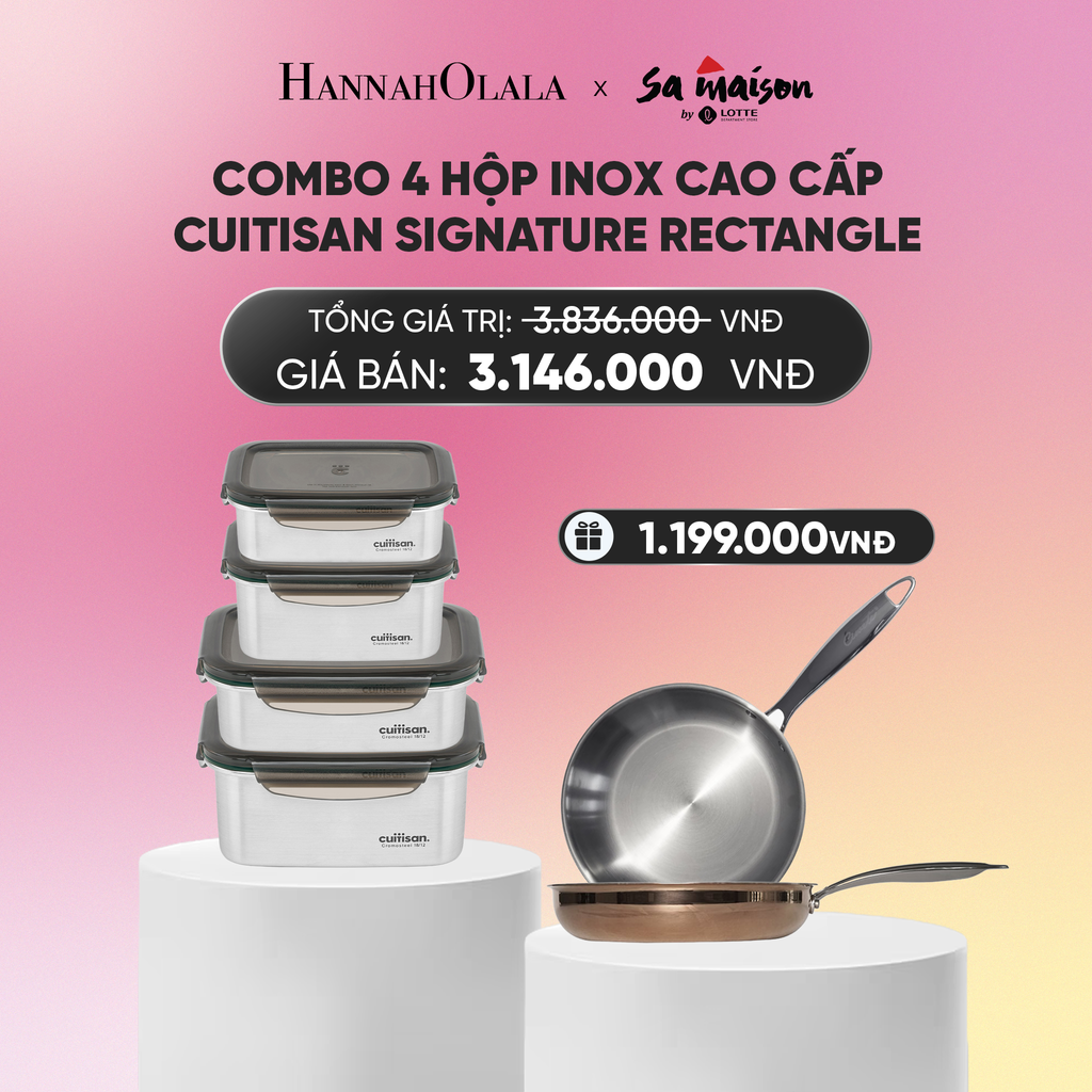  DEAL 16: HỘP INOX CAO CẤP CUITISAN SIGNATURE RECTANGLE INOX 316_A587 
