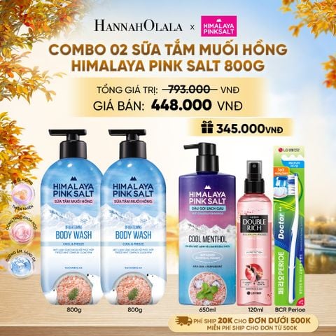  COMBO 02 SỮA TẮM MUỐI HỒNG HIMALAYA PINK SALT TƯƠI MÁT VÀ SẢNG KHOÁI 800G - E1185 