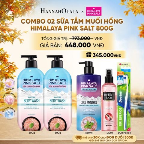  COMBO 02 SỮA TẮM MUỐI HỒNG HIMALAYA PINK SALT TƯƠI MÁT VÀ SẢNG KHOÁI 800G - E1185 