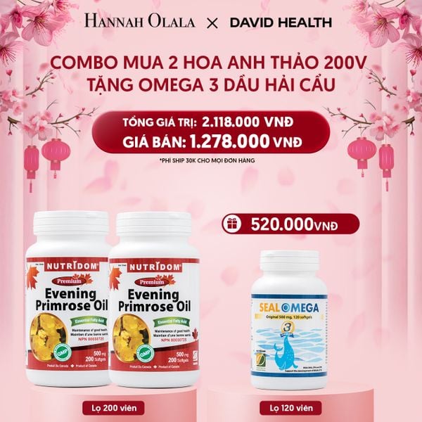  DEAL 12: FLASH DEAL 1: MUA 2 HỘP DẦU HOA ANH THẢO CHIỀU (200 VIÊN) + TẶNG OMEGA 3 DẦU HẢI CẨU 