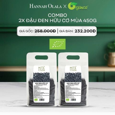  DEAL 12: COMBO 2 X ĐẬU ĐEN HỮU CƠ MÙA 450G 