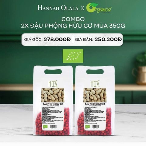  DEAL 14: COMBO 2 X ĐẬU PHỘNG HỮU CƠ MÙA 350G 