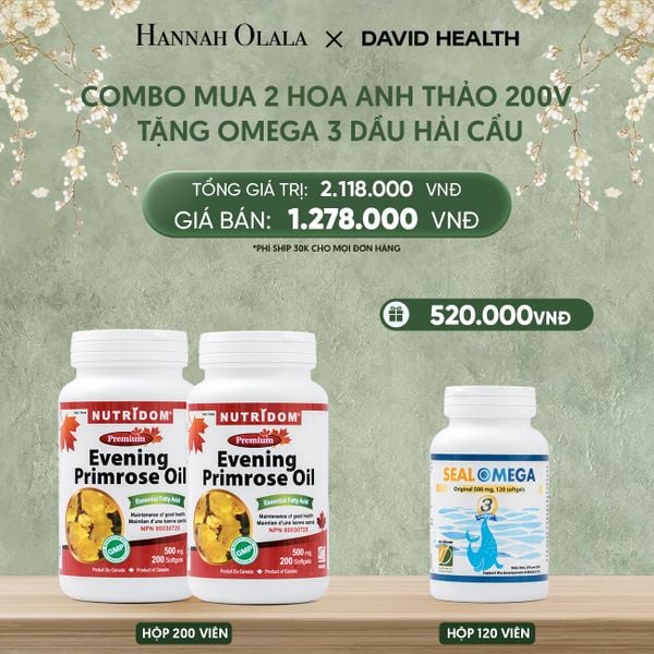  DEAL 13:[FLASH DEAL] MUA 2 HỘP DẦU HOA ANH THẢO CHIỀU (200 VIÊN) + TẶNG OMEGA 3 DẦU HẢI CẨU 