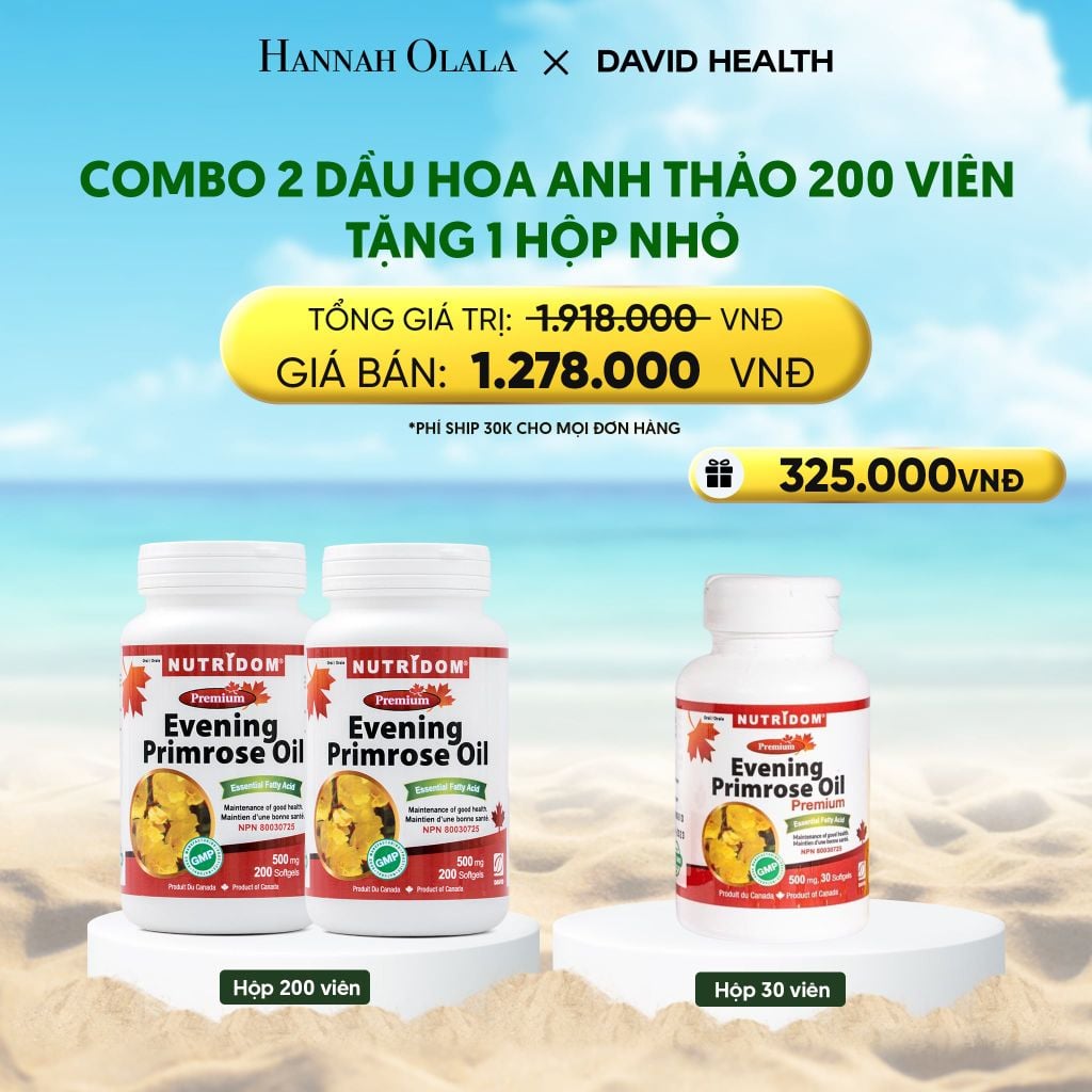  DEAL 1: [FLASH DEAL] MUA 2 HỘP DẦU HOA ANH THẢO CHIỀU (200 VIÊN) - TẶNG 1 HỘP DẦU HOA ANH THẢO (30 VIÊN) 
