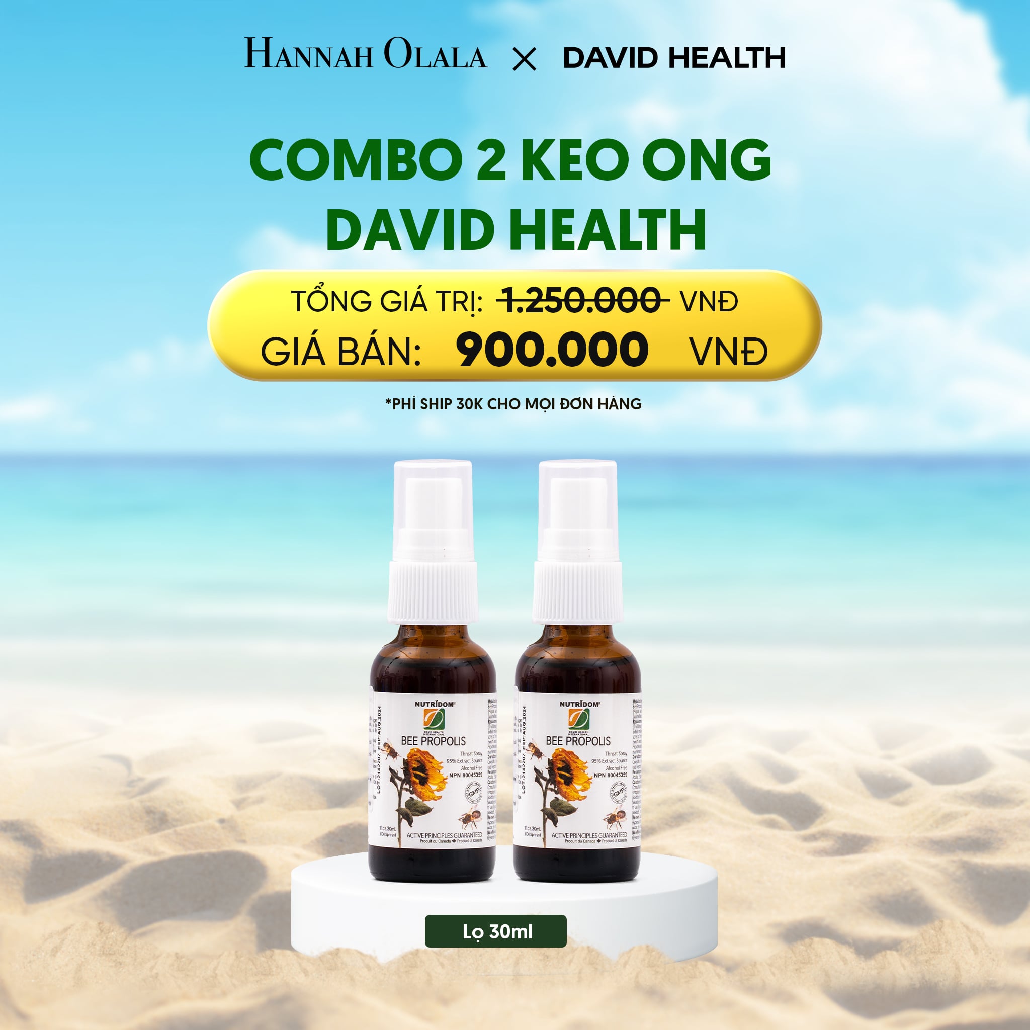 Combo 2 Kẹo Ong Bee Propolis 30ml