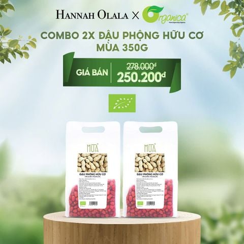  DEAL 12: COMBO 2 X ĐẬU PHỘNG HỮU CƠ MÙA 350G 
