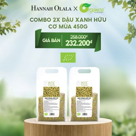  DEAL 11: COMBO 2 X ĐẬU XANH HỮU CƠ MÙA 450G 