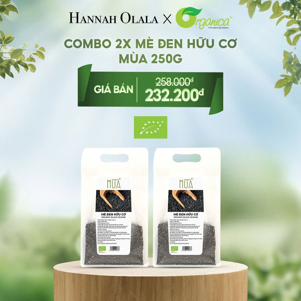 DEAL 13: COMBO 2 X MÈ ĐEN HỮU CƠ MÙA 250G 