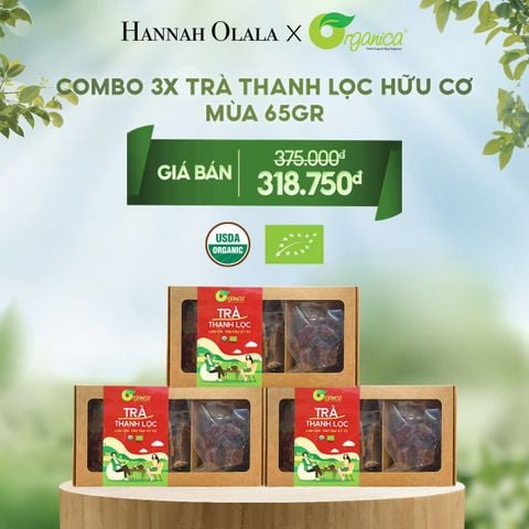  DEAL 17: COMBO 3X TRÀ THANH LỌC HỮU CƠ MÙA 65GR 