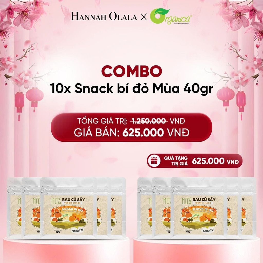  DEAL 8: COMBO SNACK BÍ ĐỎ MÙA 40GR 